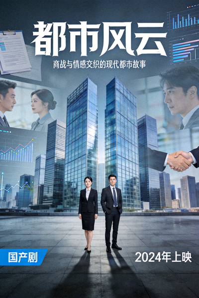国产剧《都市风云》海报：商战与情感交织的现代都市故事
