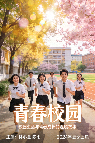 国产剧《青春校园》海报：校园生活与青春成长的温暖故事